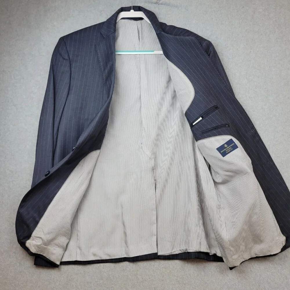 Brooks Brothers Blazer Mens 46 R Explorer Regent Fit Sports Coat Navy Bl…‎